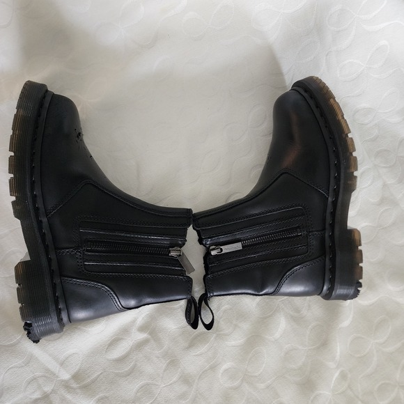 Dr. Martens 2976 Alyson WinterGrip Zip Chelsea Boots Black Leather Faux Fur US 5 - Picture 11 of 16